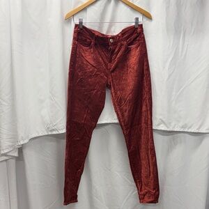 7 For All Mankind Velvet Crimson Trousers